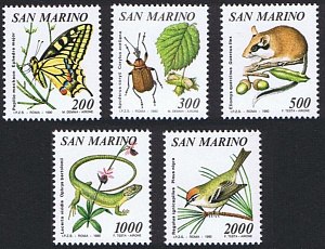 Сан-Марино, 1990, Природа, 5 марок